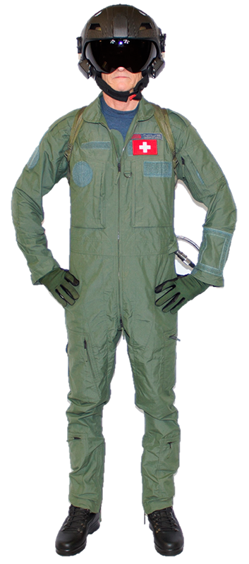 Coverall for ROTARY / FIXED WING with Dry Air Cooling System Coverall for ROTARY / FIXED WING with Dry Air Cooling System