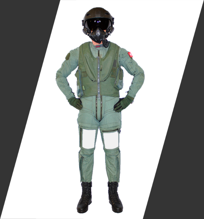 high G-RAFFE Smart G-protection Full Body Suit with integrated High-Altitude Protection (AHAP)